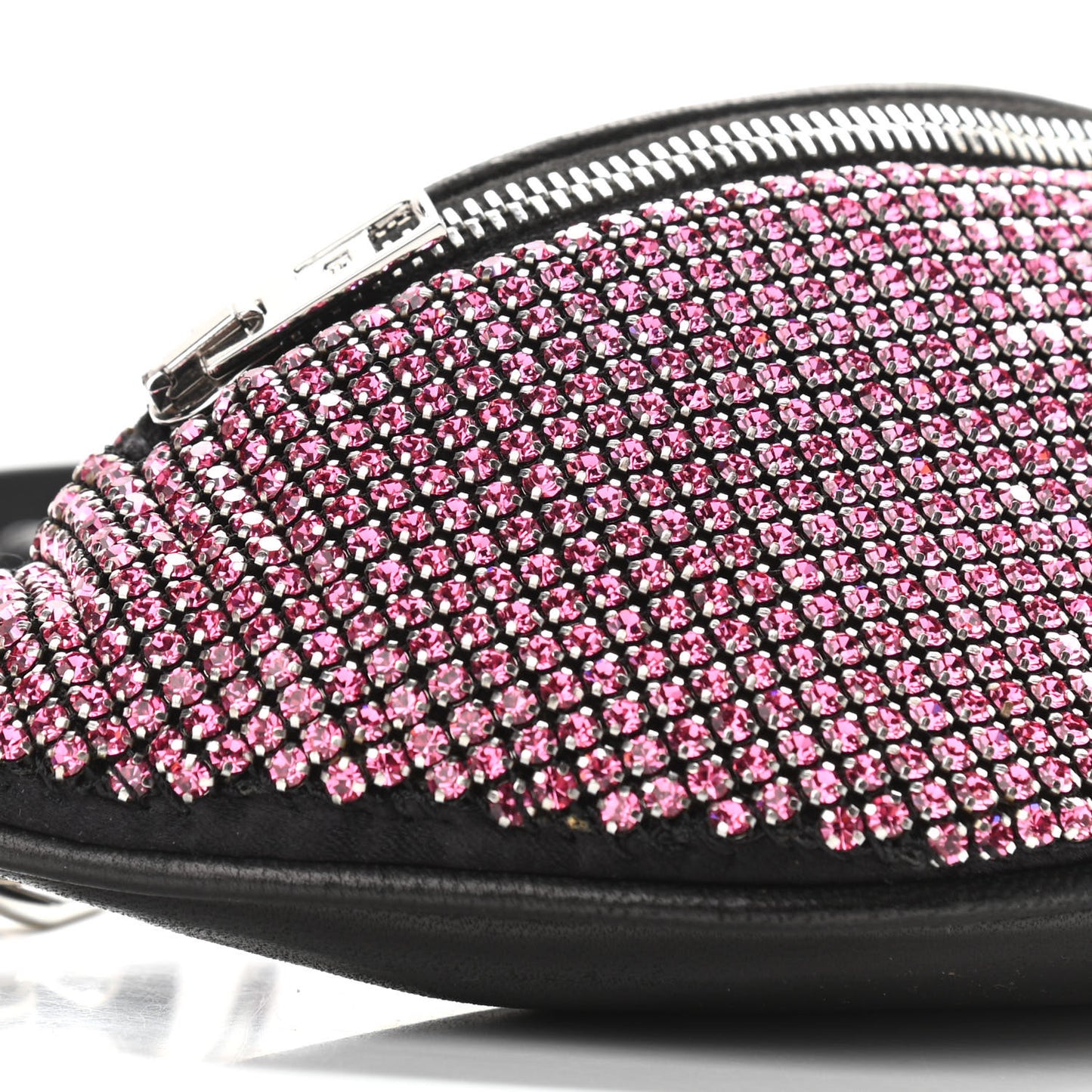 Rhinestone Mesh Mini Attica Belt Bag Prism Pink