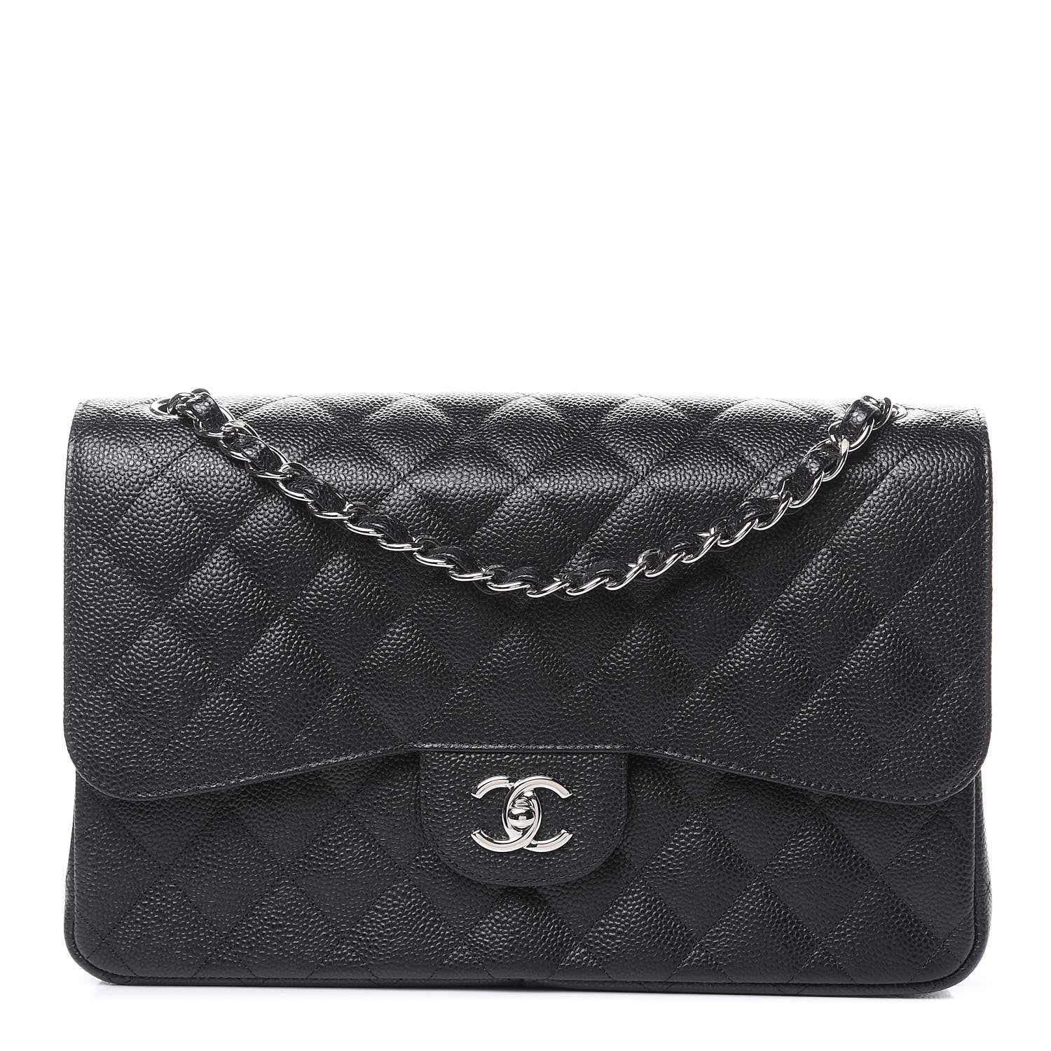 Chanel Caviar Quilted Jumbo Double Flap Black 1 of 11