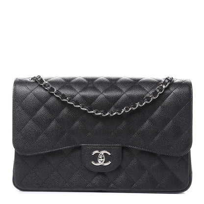 Chanel Caviar Quilted Jumbo Double Flap Black 1 of 11
