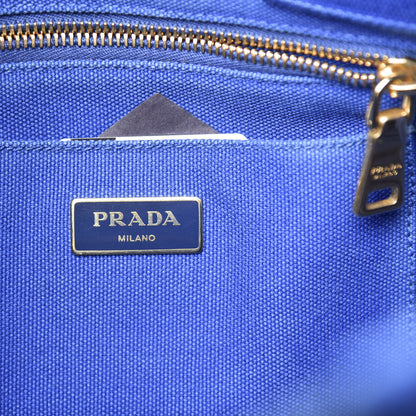 Prada Canapa Logo Shopping Tote Cobalto 7 of 10