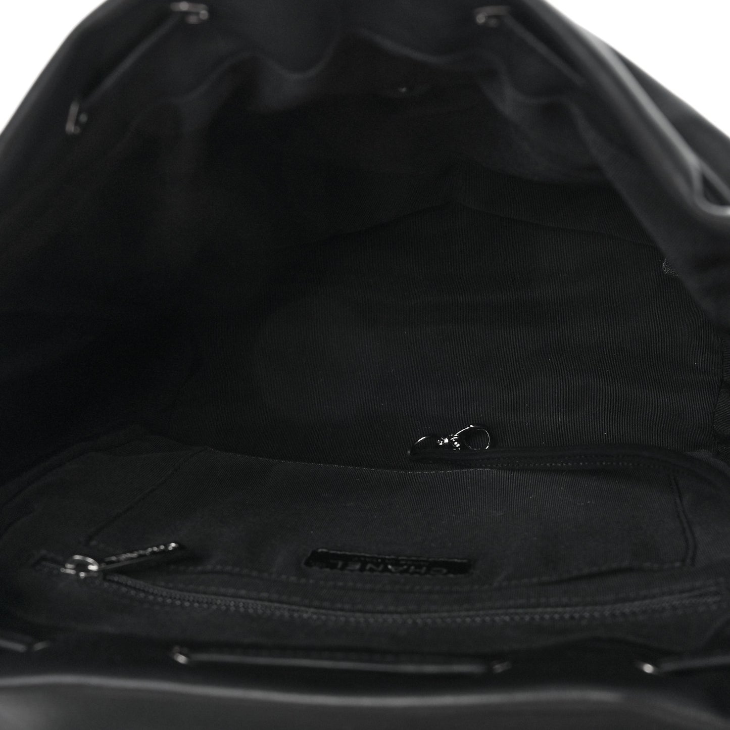 Calfskin Chevron Quilted Large Urban Spirit Backpack Black