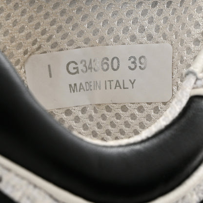 Chanel Tweed Suede Calfskin CC Sneakers 39 Black White 6 of 9