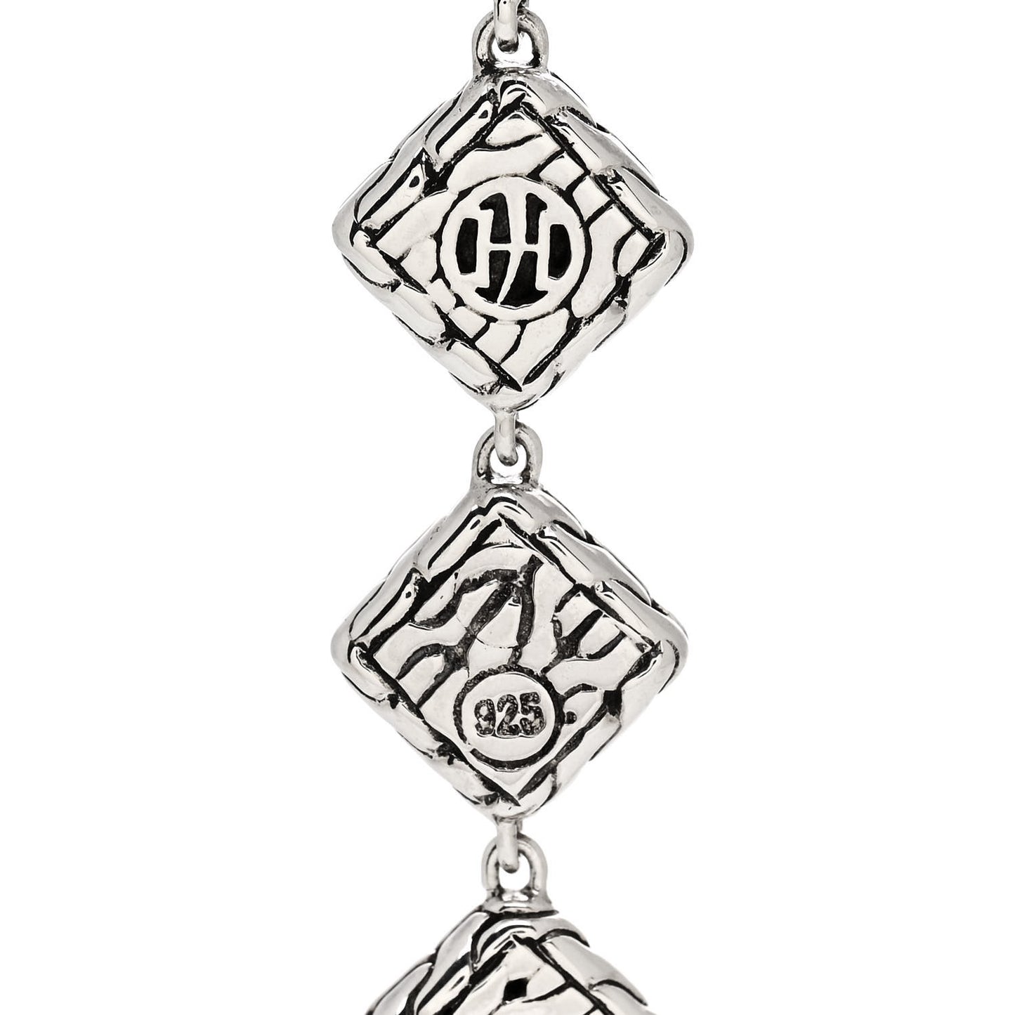 Sterling Silver Palu Square Drop Earrings
