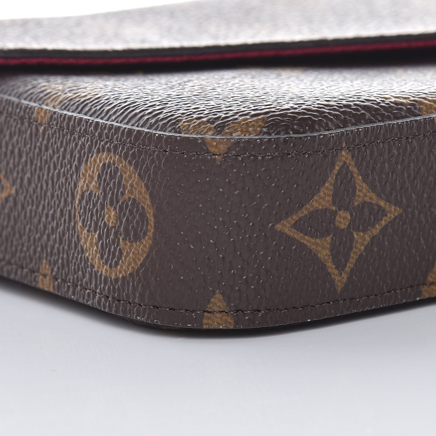 Monogram Pochette Felicie Chain Wallet Fuchsia