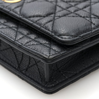 Christian Dior Supple Calfskin Caro Pouch with Chain Black 9 of 10