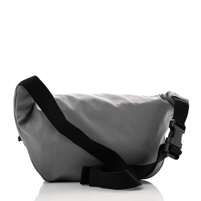 Balenciaga Textured Sport Nylon Logo Embroidered Wheel Beltpack Grey White 3 of 10