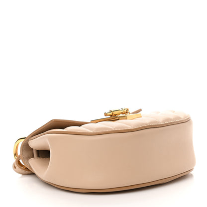 Chloe Calfskin Quilted Mini Drew Bijou Shoulder Bag Pearl Beige 4 of 10