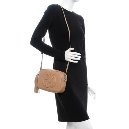 Gucci Pebbled Calfskin Small Soho Disco Bag Camelia 2 of 8