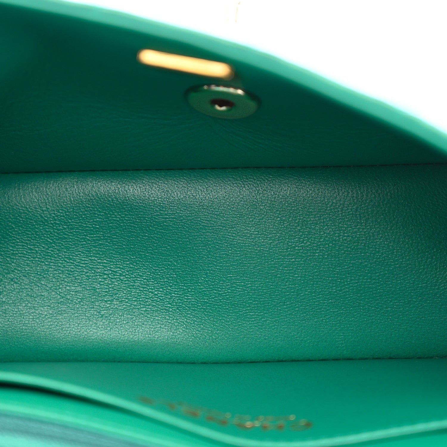 Chanel Iridescent Lambskin Quilted Mini Rectangular Flap Green 5 of 11