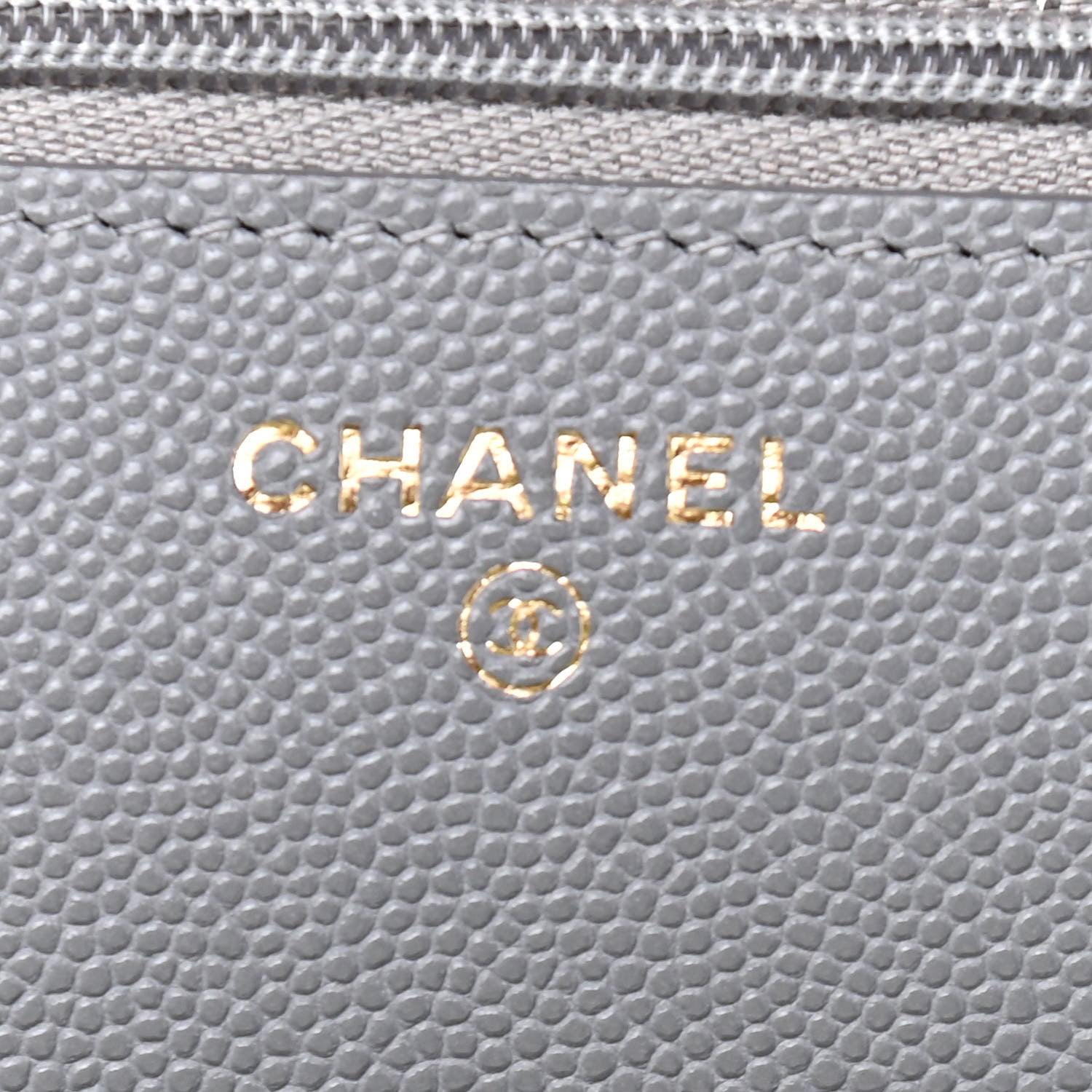 Chanel Caviar Quilted Wallet On Chain WOC Grey 8 of 10