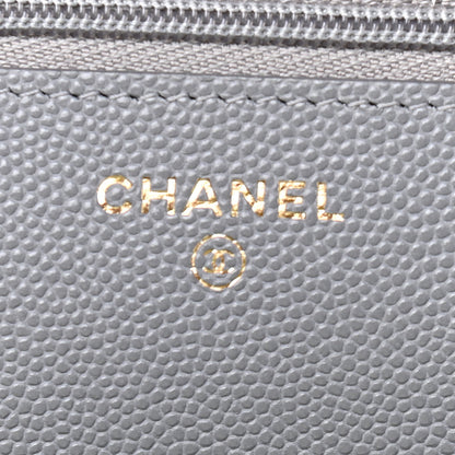 Chanel Caviar Quilted Wallet On Chain WOC Grey 8 of 10