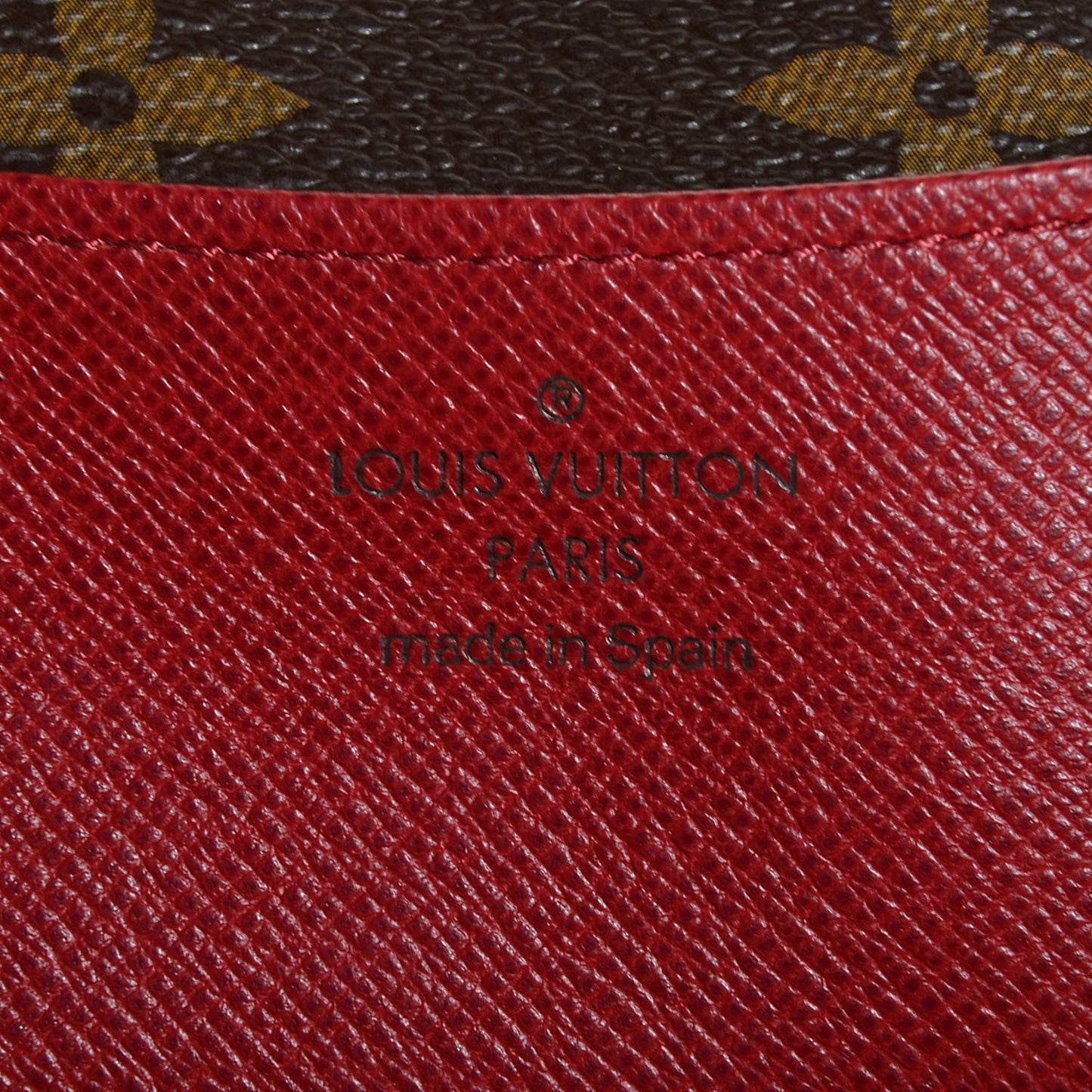 Monogram Emilie Wallet Red