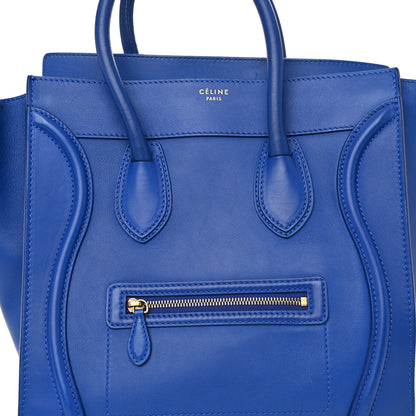 Celine Smooth Calfskin Mini Luggage Royal Blue 7 of 10