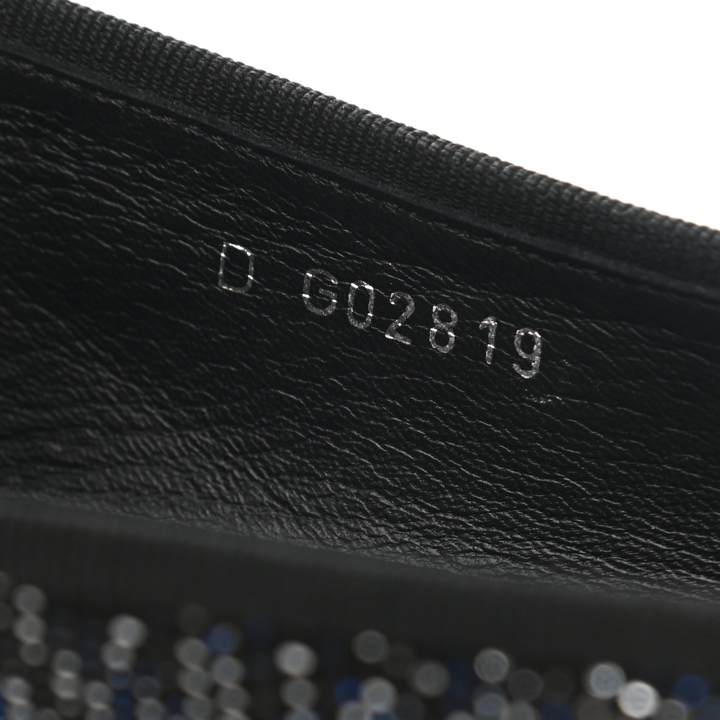 Fantasy Goatskin Patent Calfskin CC Cap Toe Ballerina Flats 36 Black Blue