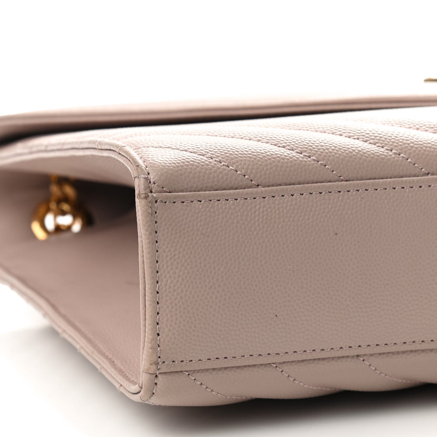 Grain De Poudre Matelasse Chevron Large Monogram Satchel Rose Antic