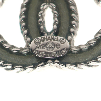 Chanel Enamel CC Earrings Light Green 4 of 4
