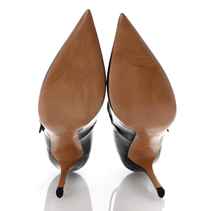 Valentino Garavani Patent Tiptoe Ankle Strap 100mm Pumps 40 Black 6 of 10