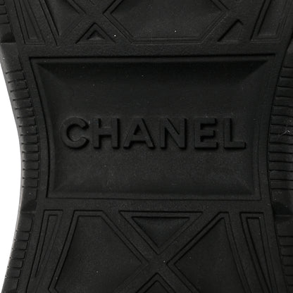 Chanel Velvet Calfskin Mixed Fibers CC Sneakers 37.5 Black 8 of 11