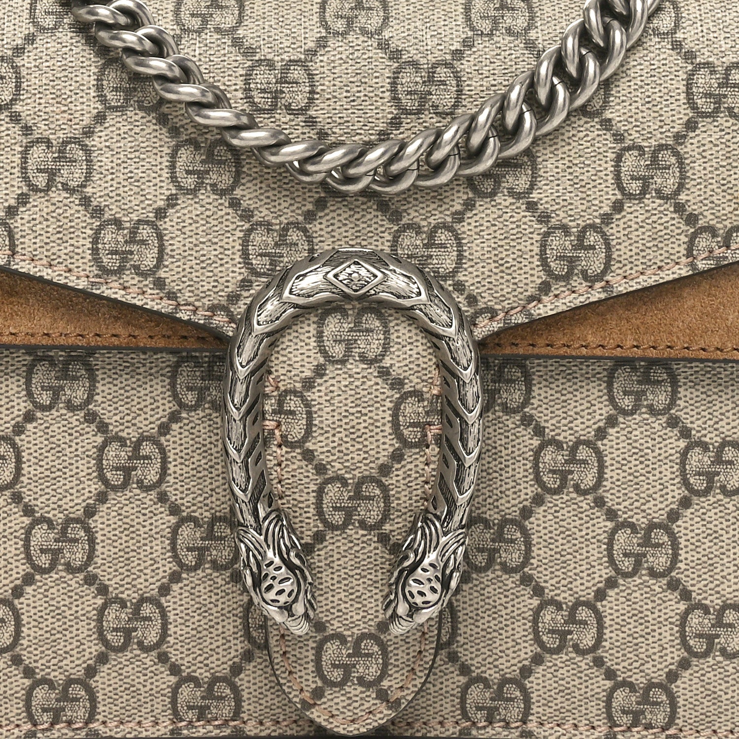 Gucci GG Supreme Monogram Mini Dionysus Shoulder Bag Taupe 8 of 10
