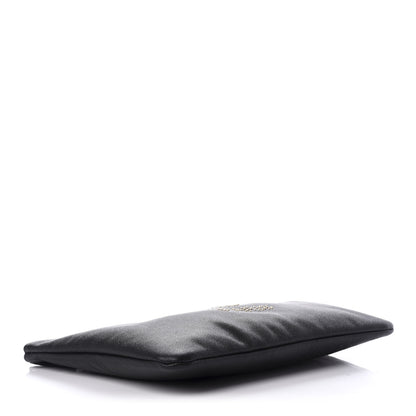 Chanel Caviar Studded Medium Deauville Pouch Black 4 of 8