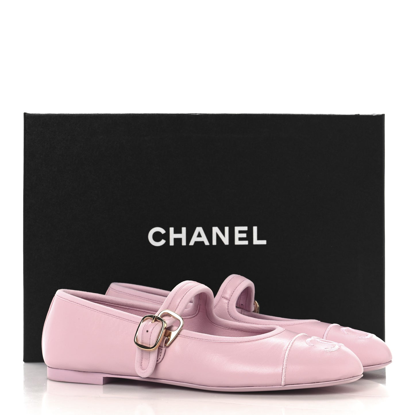 Lambskin Mary Jane Flats 36 Light Pink