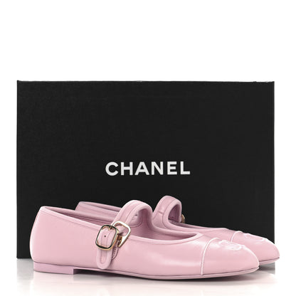 Chanel Lambskin Mary Jane Flats 36 Light Pink 10 of 10