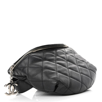 Chanel Grained Calfskin Quilted Waist Belt Bag Black 4 of 11
