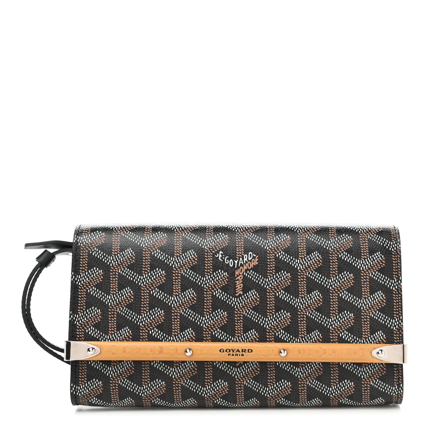 Goyardine Monte Carlo Bois Clutch Black