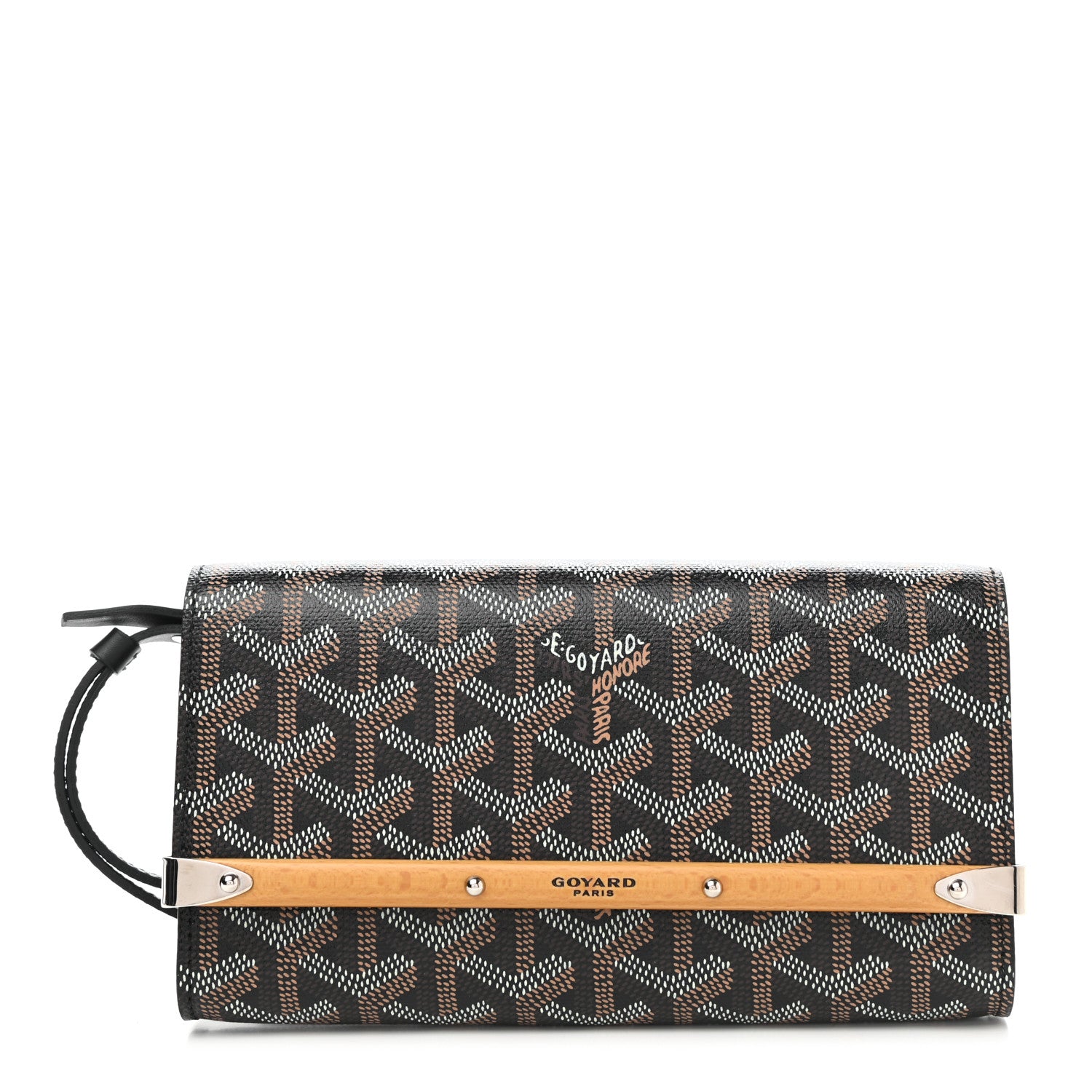 Goyard Goyardine Monte Carlo Bois Clutch Black 1 of 7