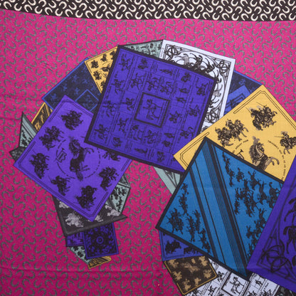 Hermes Cashmere Silk A Cheval Sur Mon Carre Shawl GM 140 5 of 7