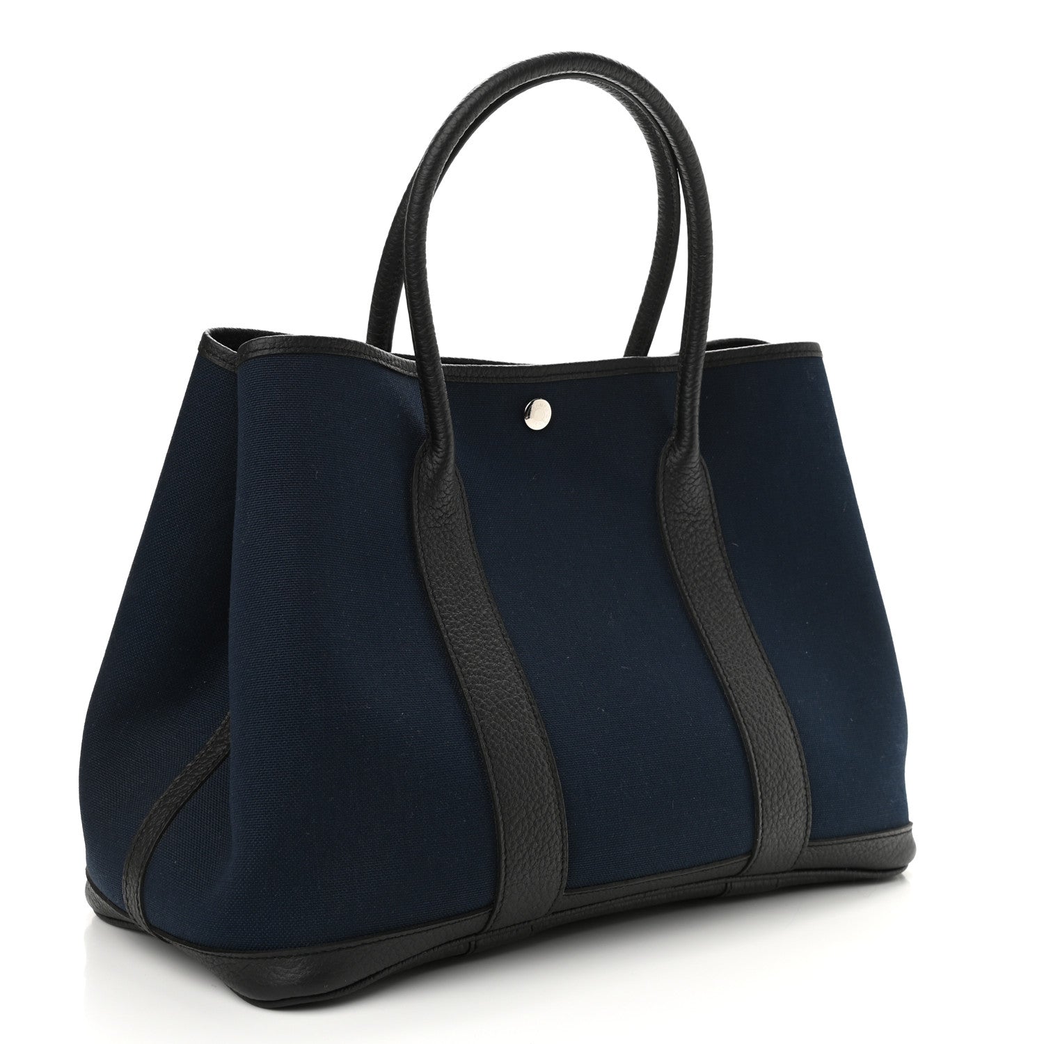 Hermes Toile Negonda Garden Party Tote 36 MM Bleu Marine Black 3 of 11