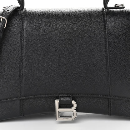 Balenciaga Grained Calfskin Medium Hourglass Top Handle Bag Black 8 of 10