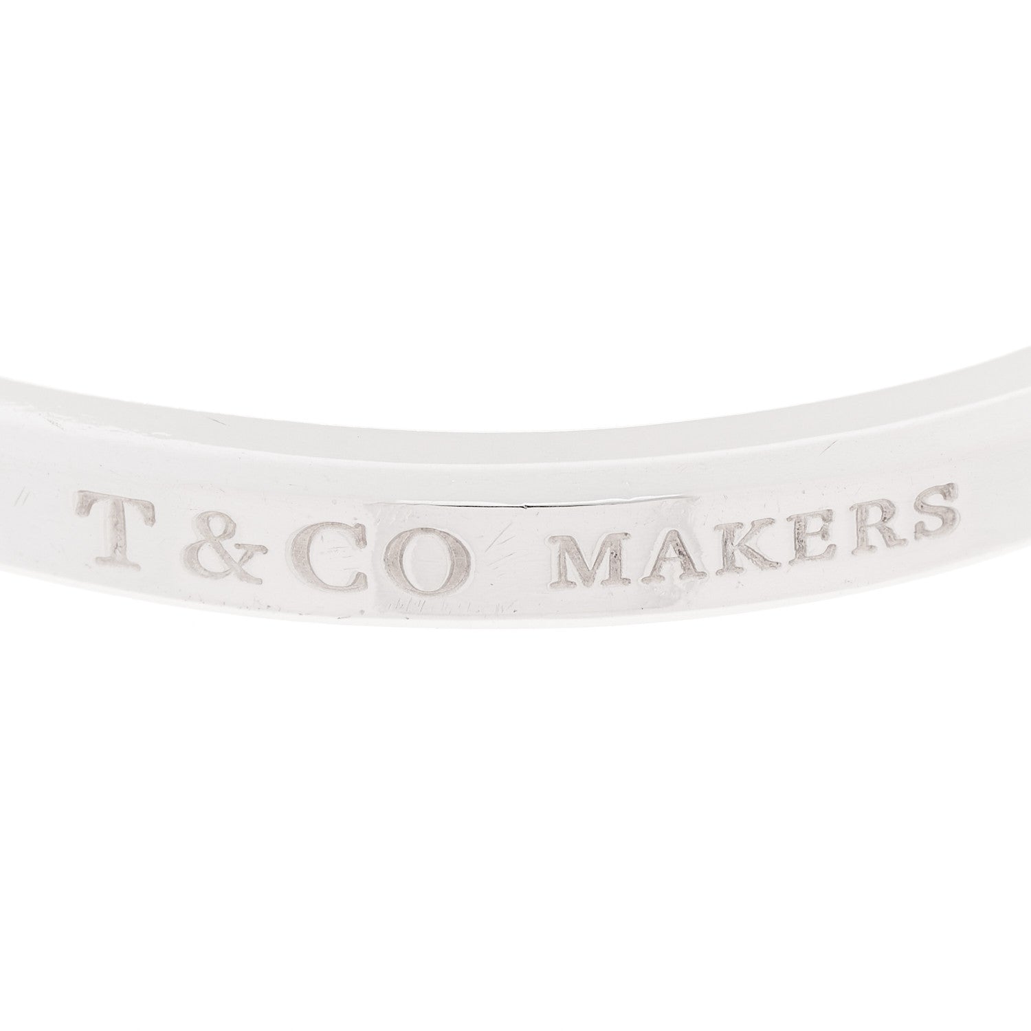 Tiffany Sterling Silver Narrow Makers Cuff Bracelet 5 of 6