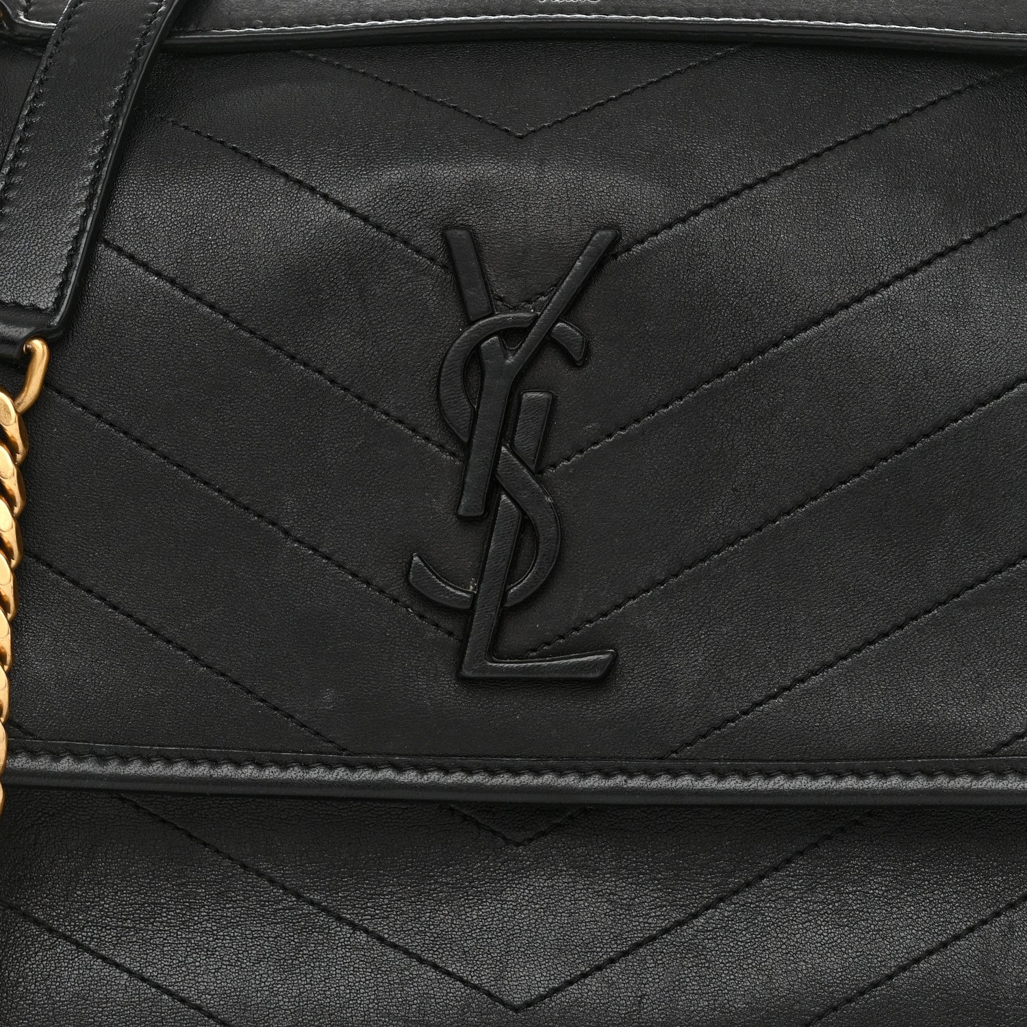 Saint Laurent Lambskin Matelasse Monogram Medium Niki Chain Satchel Black 9 of 11