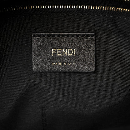Fendi X FILA Glazed Fabric Vitello Century FF 1974 Mania Mini Backpack Black White 8 of 10
