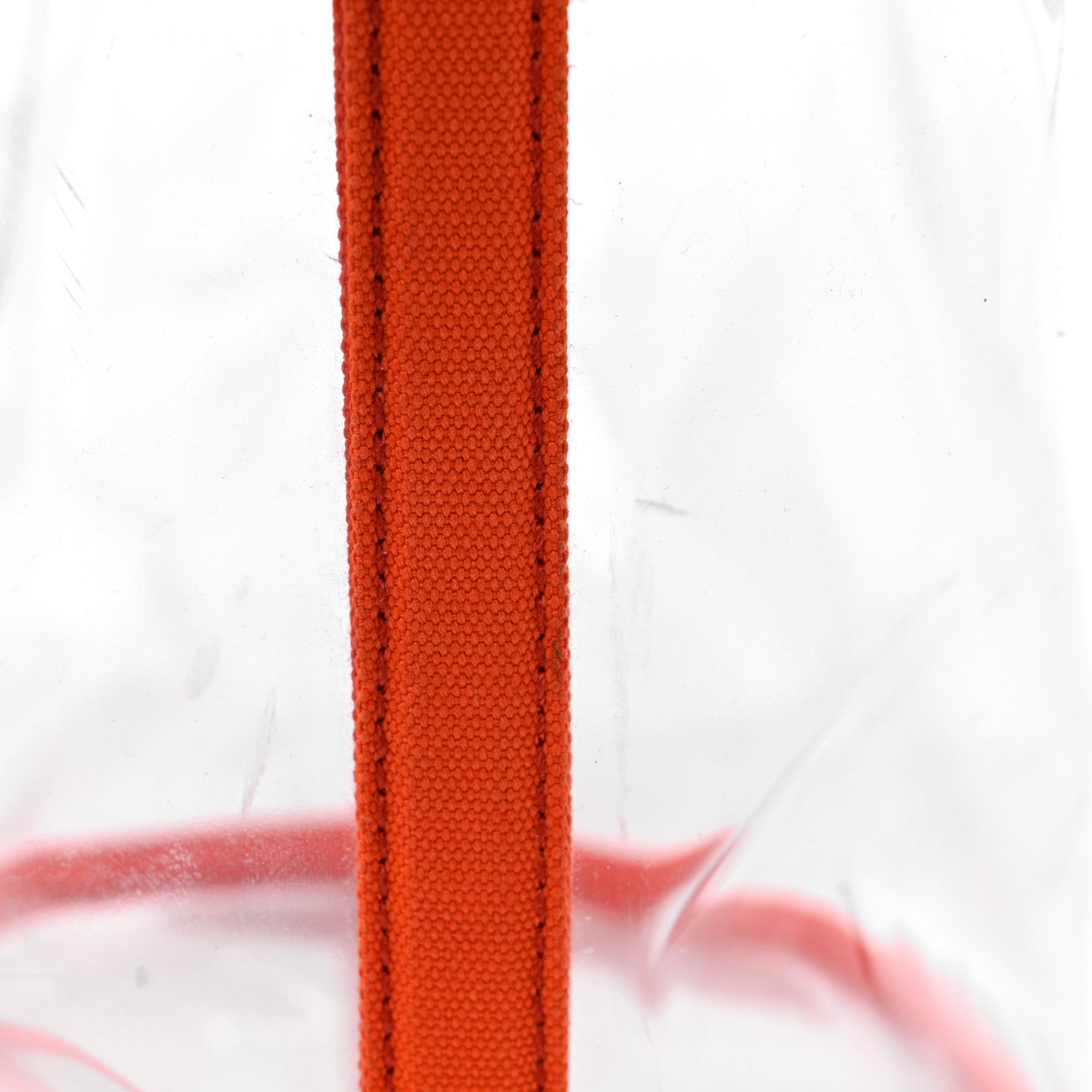 Prada Plexiglass Canapa Small Shopper Tote Arancio 8 of 9