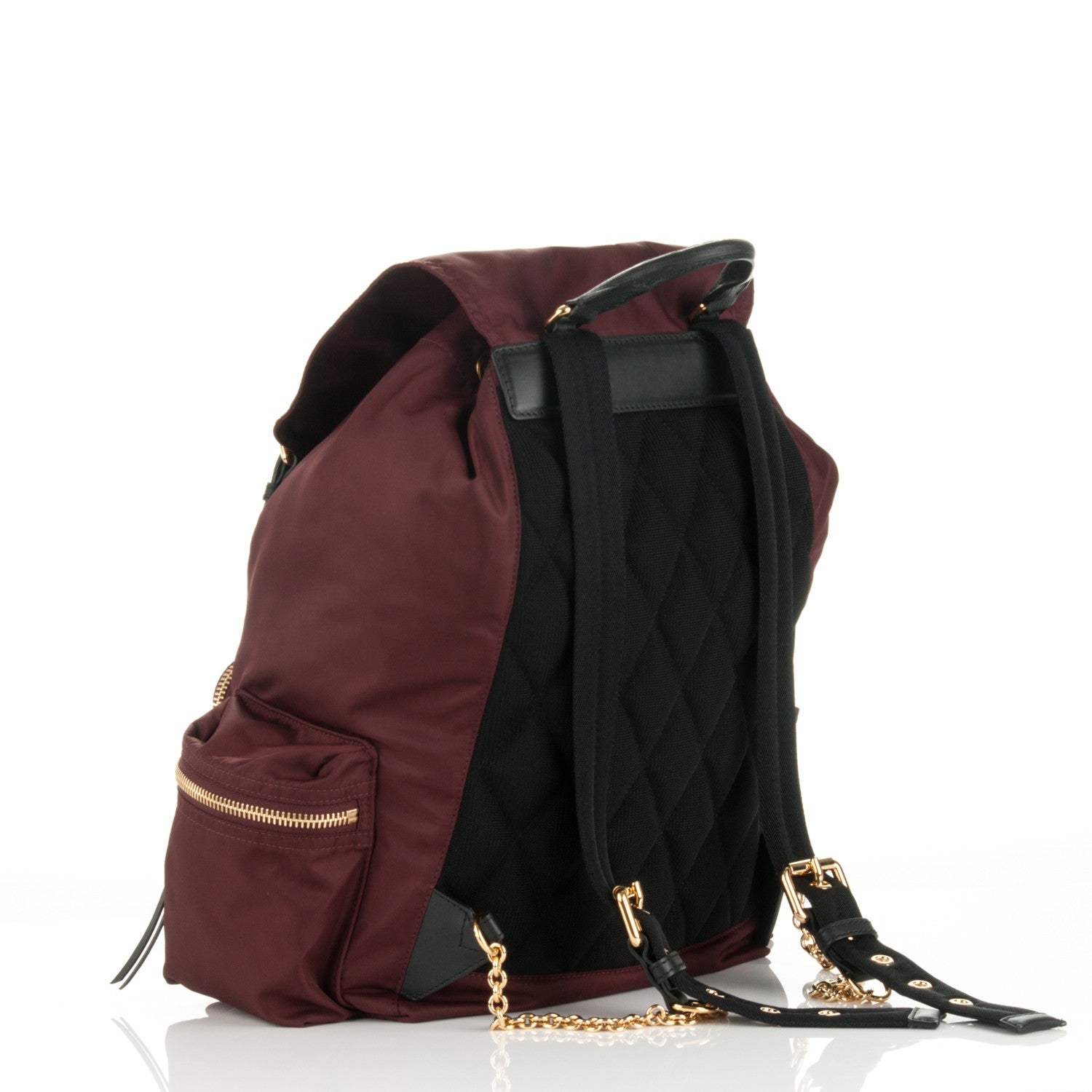 Burberry Nylon Large Rucksack Backpack Burgundy Red 3 of 7