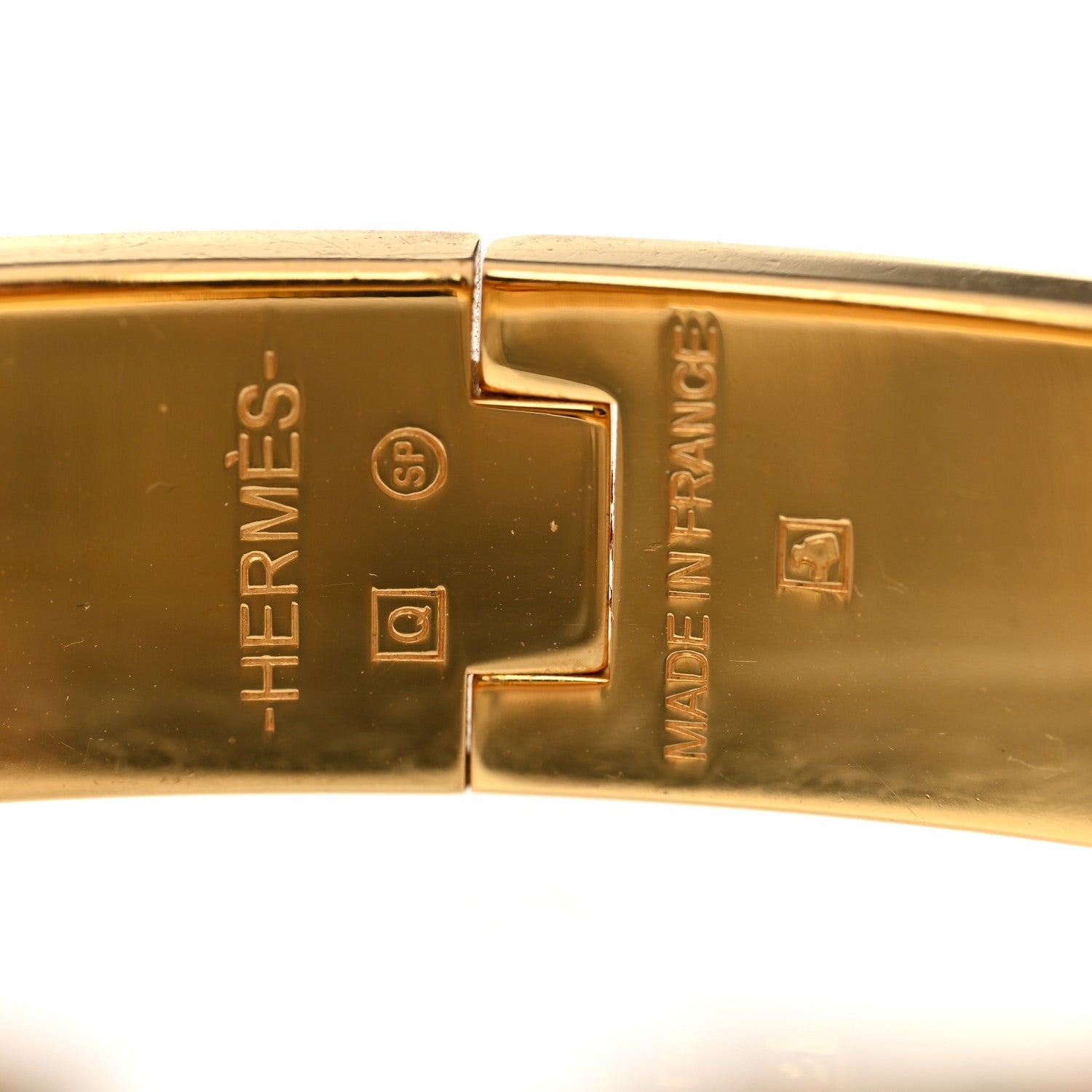 Hermes Enamel Narrow Clic Clac H Bracelet PM Jaune Madras 4 of 4