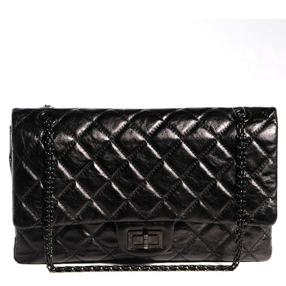 Chanel Glazed Calfskin 2.55 Reissue 227 Flap Black 1 of 8