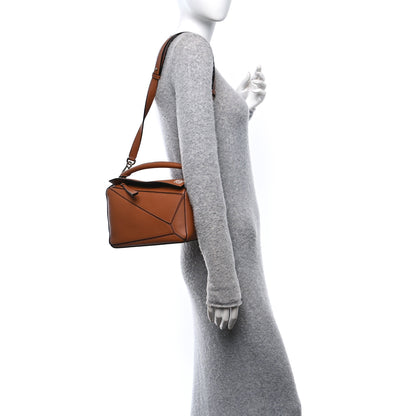 Loewe Calfskin Small Puzzle Bag Tan 2 of 9