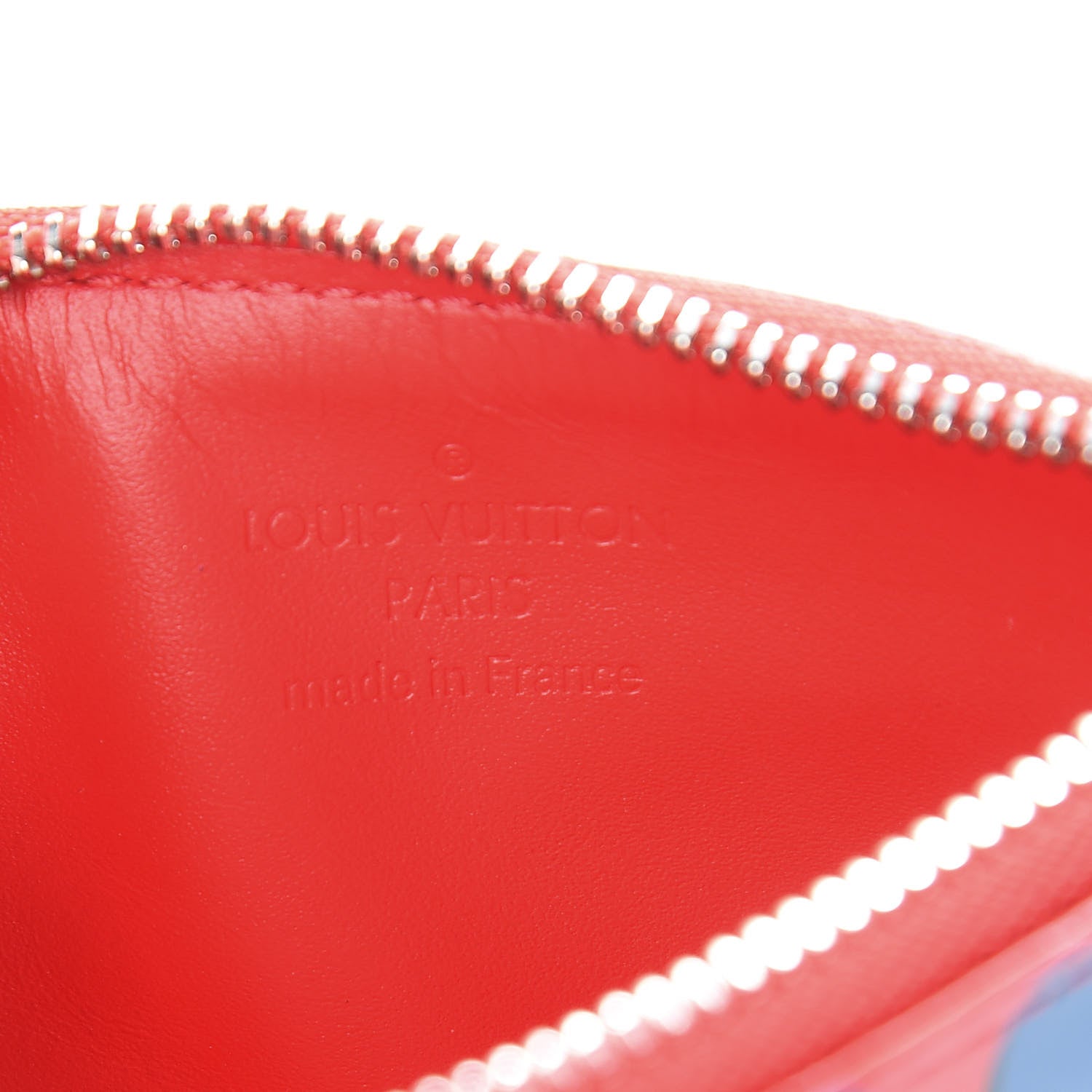 Louis Vuitton Vernis Jungle Dots Key Pouch Coquelicot Denim 6 of 6