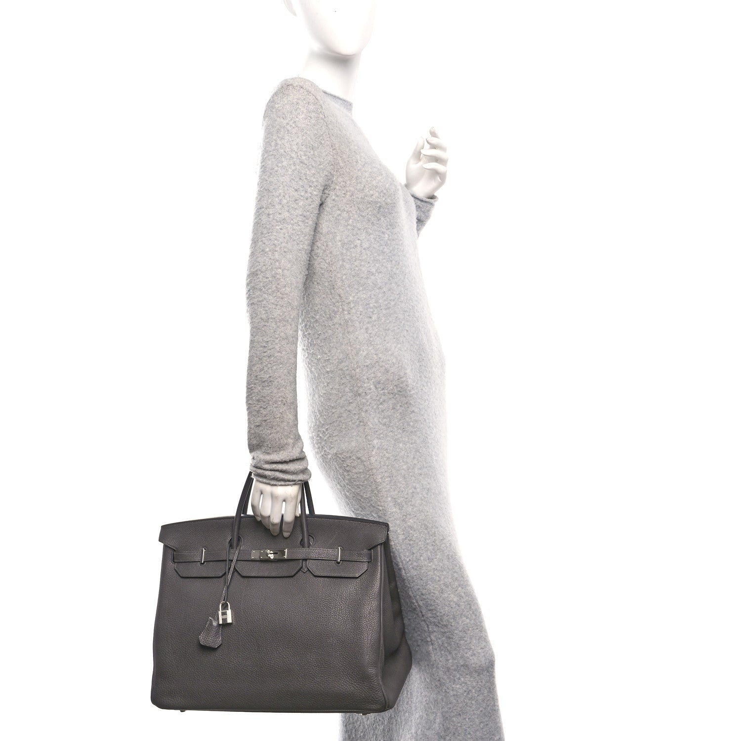 Hermes Togo Horseshoe Birkin 40 Etain Tosca 2 of 11