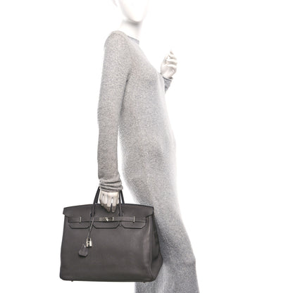 Hermes Togo Horseshoe Birkin 40 Etain Tosca 2 of 11