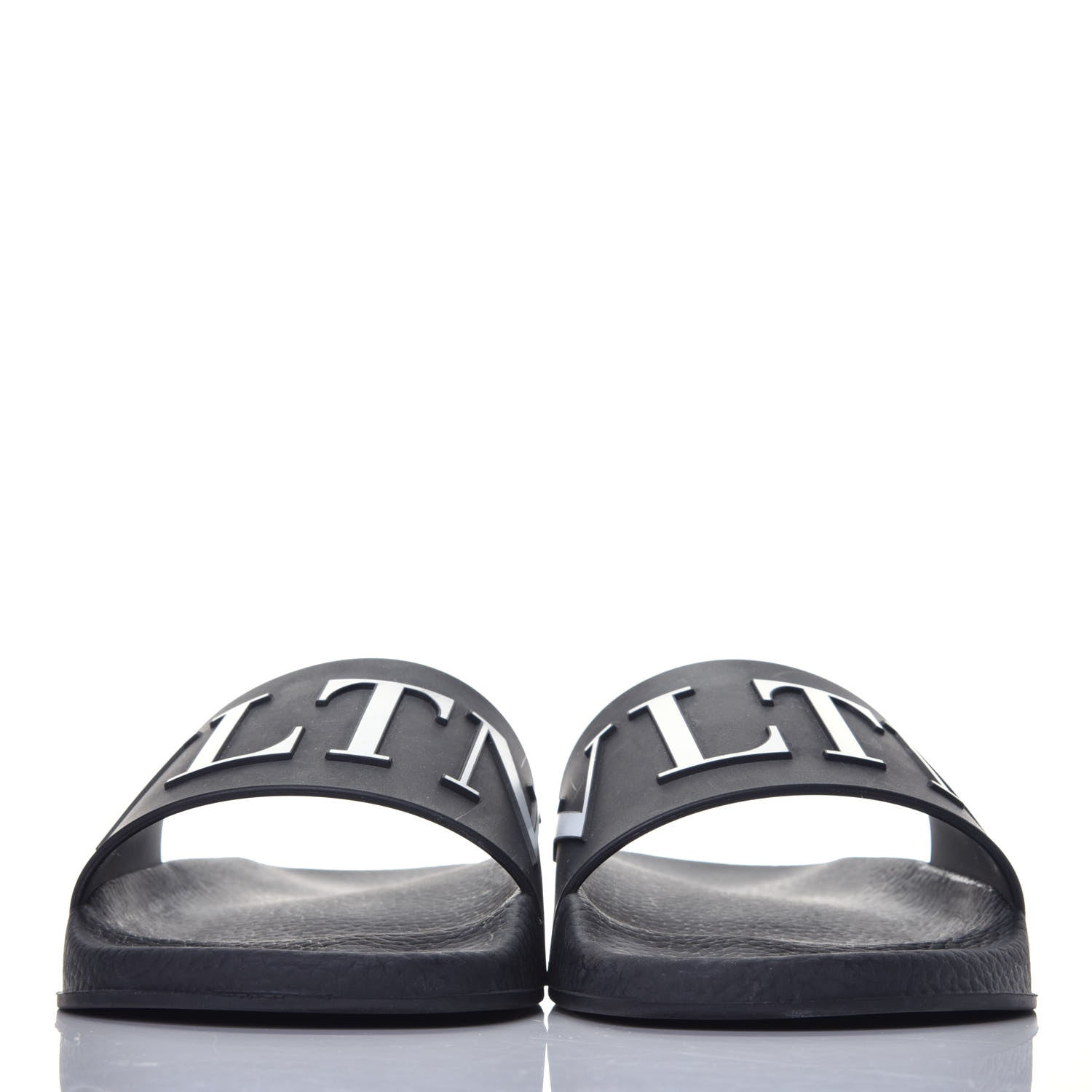Valentino Garavani Rubber VLTN Pool Slide Sandals 39 Black 2 of 8