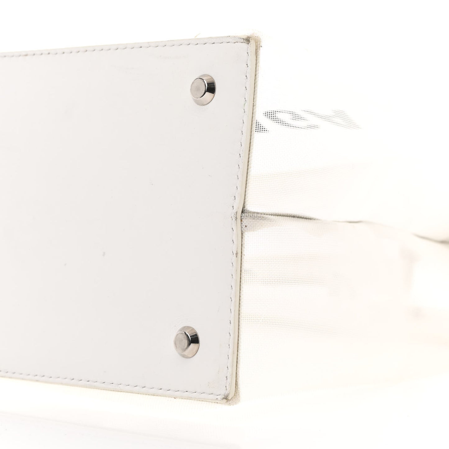 Mesh Large Duty Free Tote White