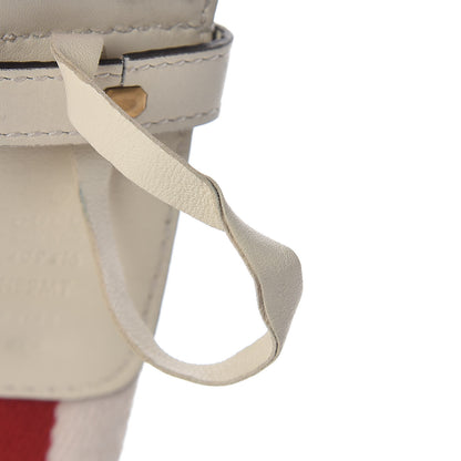 Gucci Nylon Calfskin Sylvie Web Double G 40mm Belt 85 34 Mystic White Hibiscus Red Maritime 8 of 10