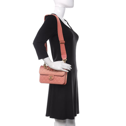 Chanel Caviar Quilted Small Sunset On The Sea Flap Coral 2 of 10