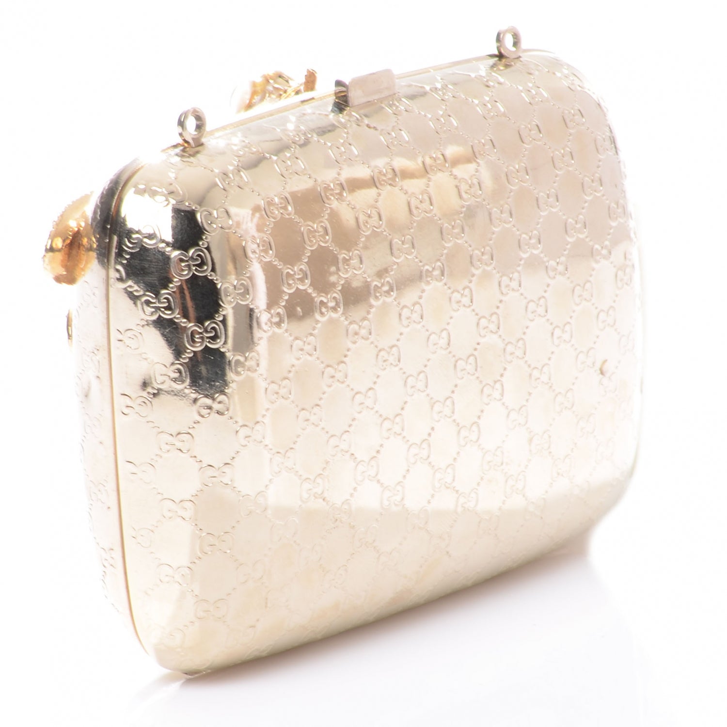 Gucci Metal Guccissima Dragonfly Minaudiere Clutch 3 of 7