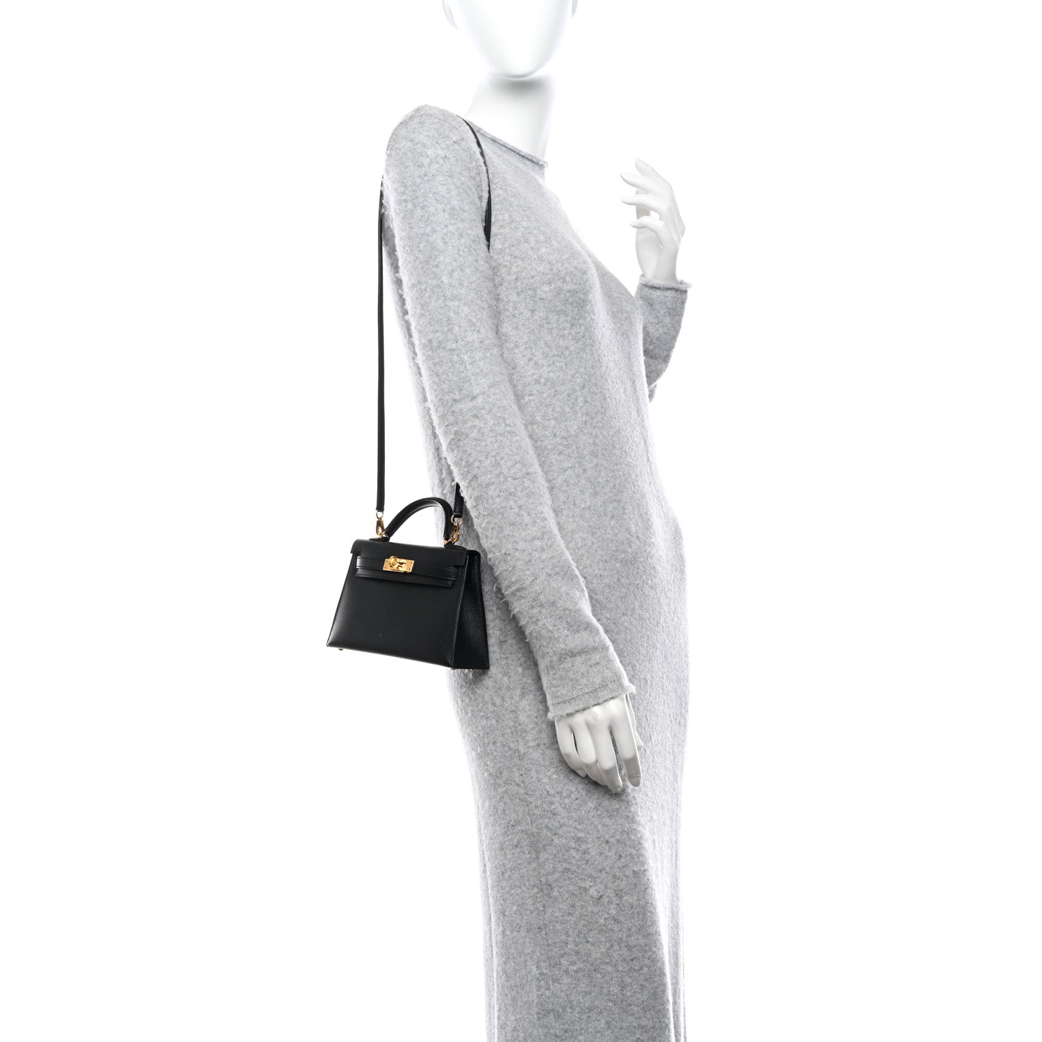 Hermes Epsom Mini Kelly Sellier 20 Black 2 of 11