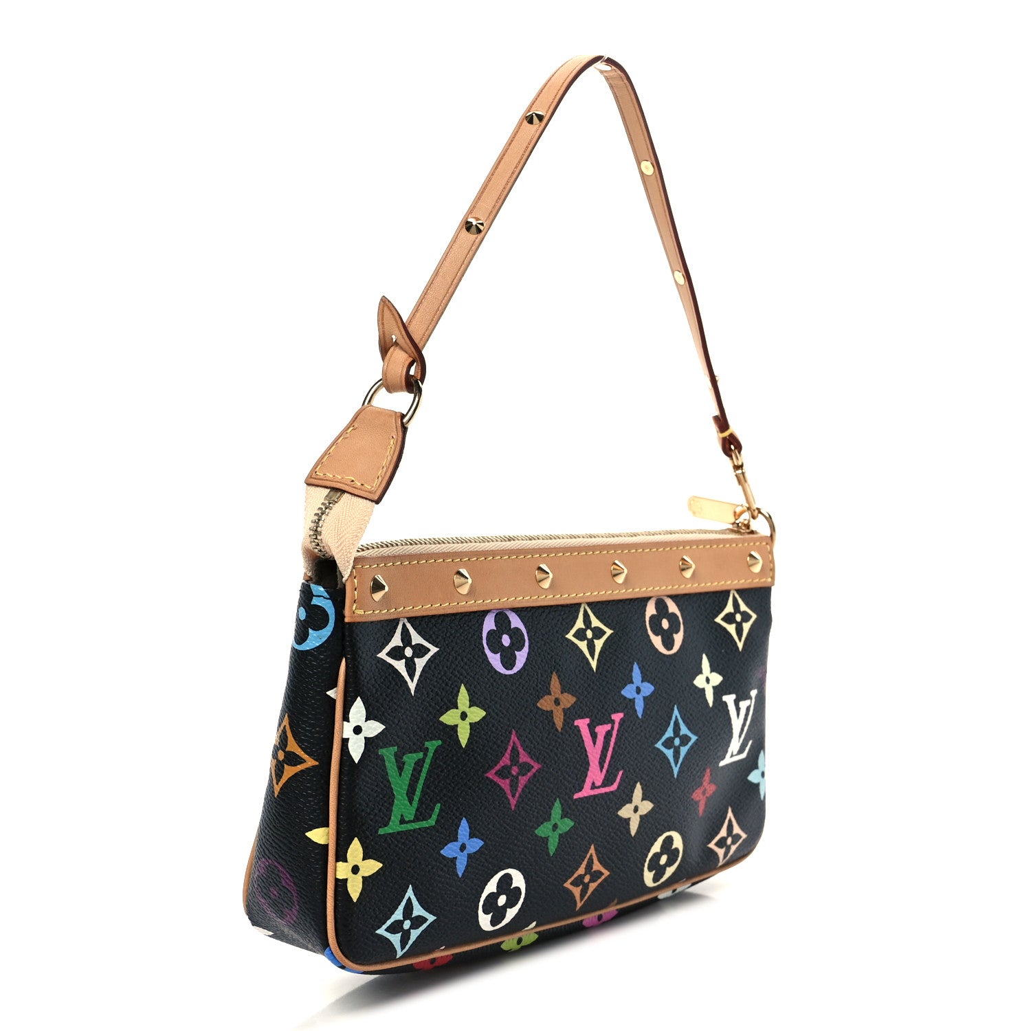 Louis Vuitton Monogram Multicolor Pochette Accessories Black 5 of 21